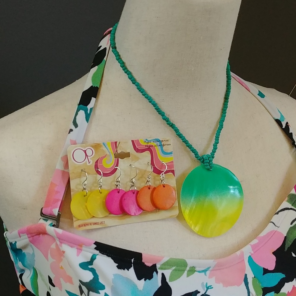 NWT OP Earrings and Necklace Set